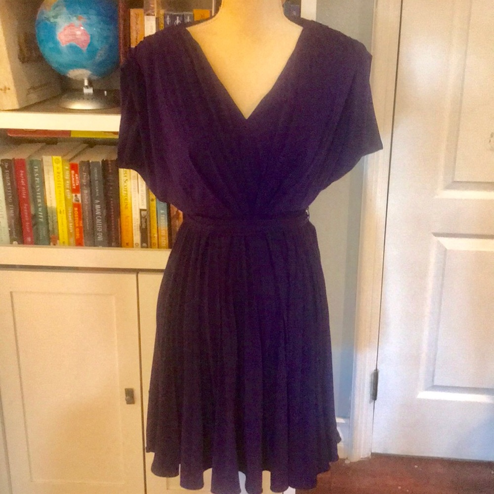 Deep purple jersey dress